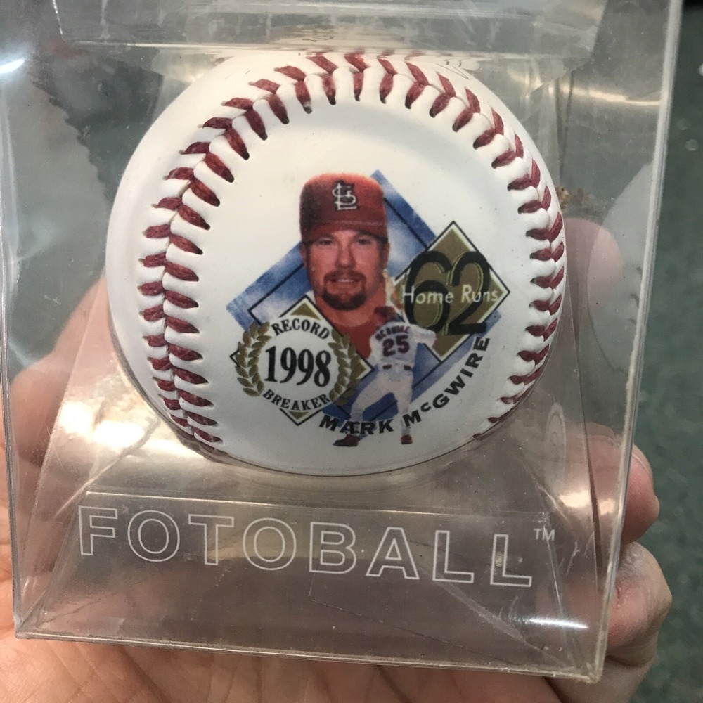 Mark McGwire 1998 St Louis Cardinals 62 Home Run Record Breaker Fotoball MLB